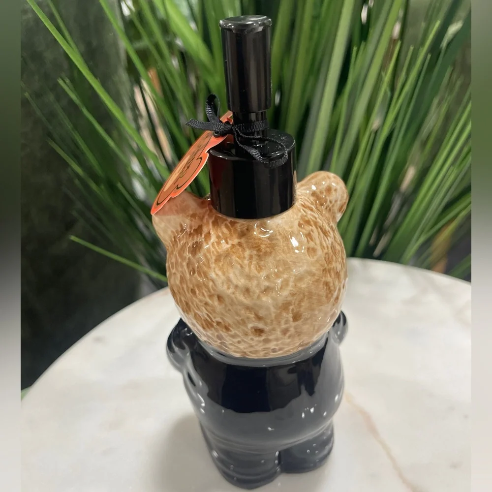 Halloween Teddy Bear Skeleton Costume Ceramic Soap Lotion Dispenser NWT